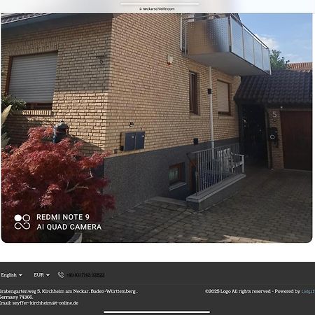 Moderne Ferienwohnung Neckarschleife Mit Klimaanlage Kirchheim am Neckar Buitenkant foto